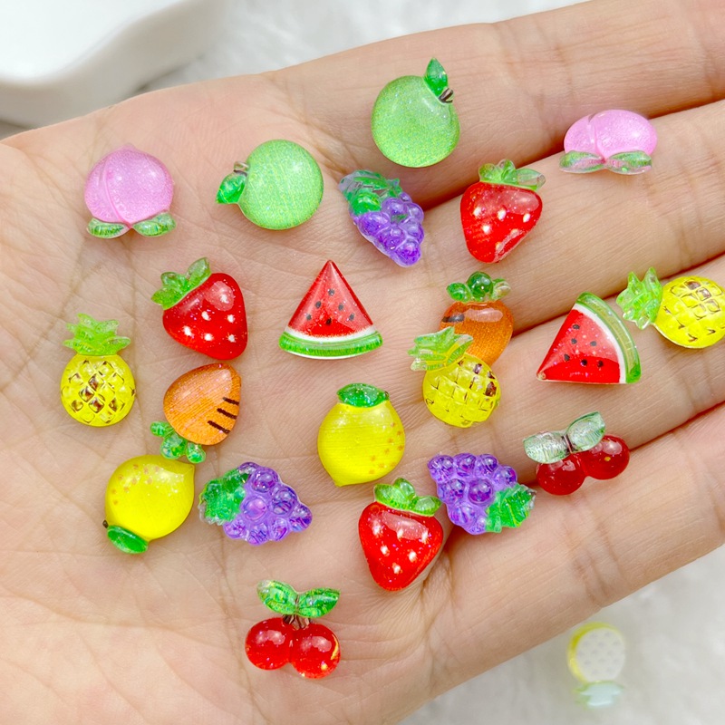 Glitter Powder Resin - 50 buah Glitter warna-warni Resin Apple