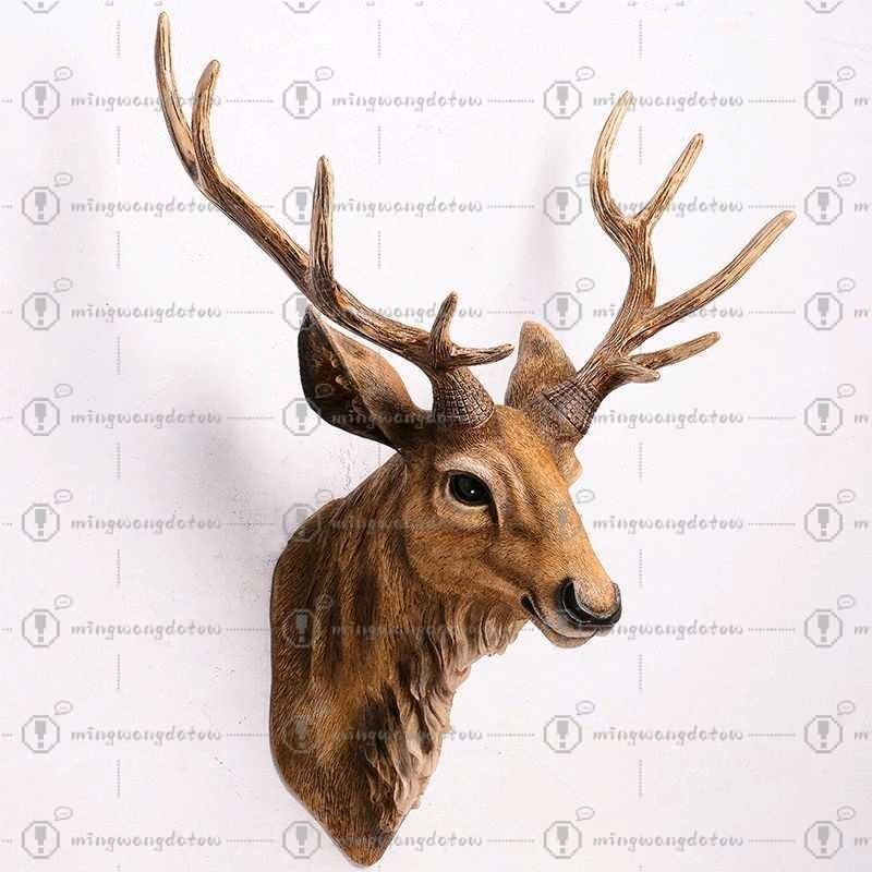Resin Art Resin - Kepala Rusa Palsu 17 inci Dekorasi