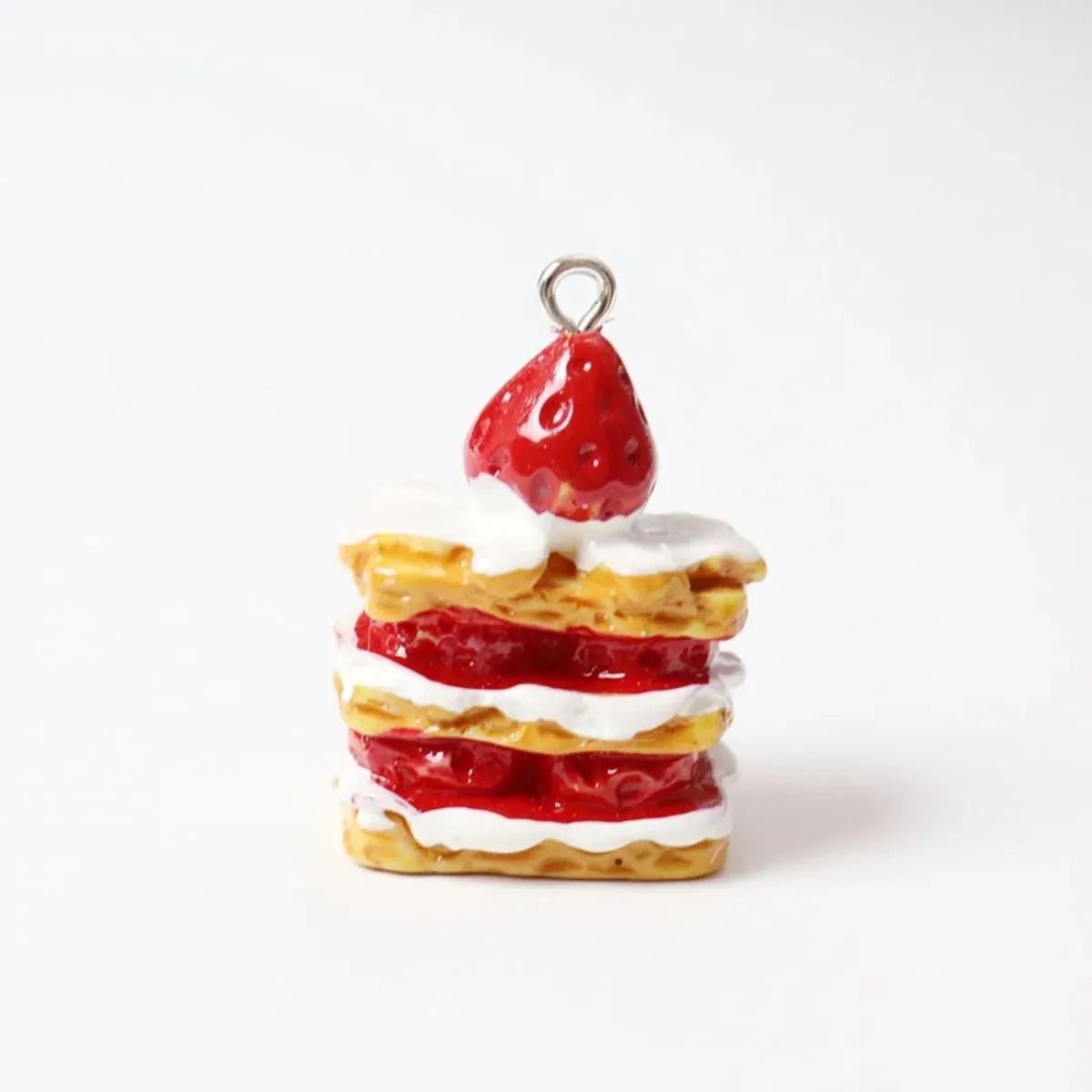 Resin Art Diy Kit - 10 Buah Liontin Resin Kue Stroberi