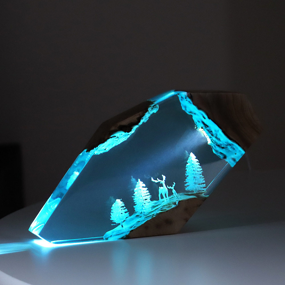 Resin Art Resin - Ornamen Meja Peri Hutan Rusa, Seni