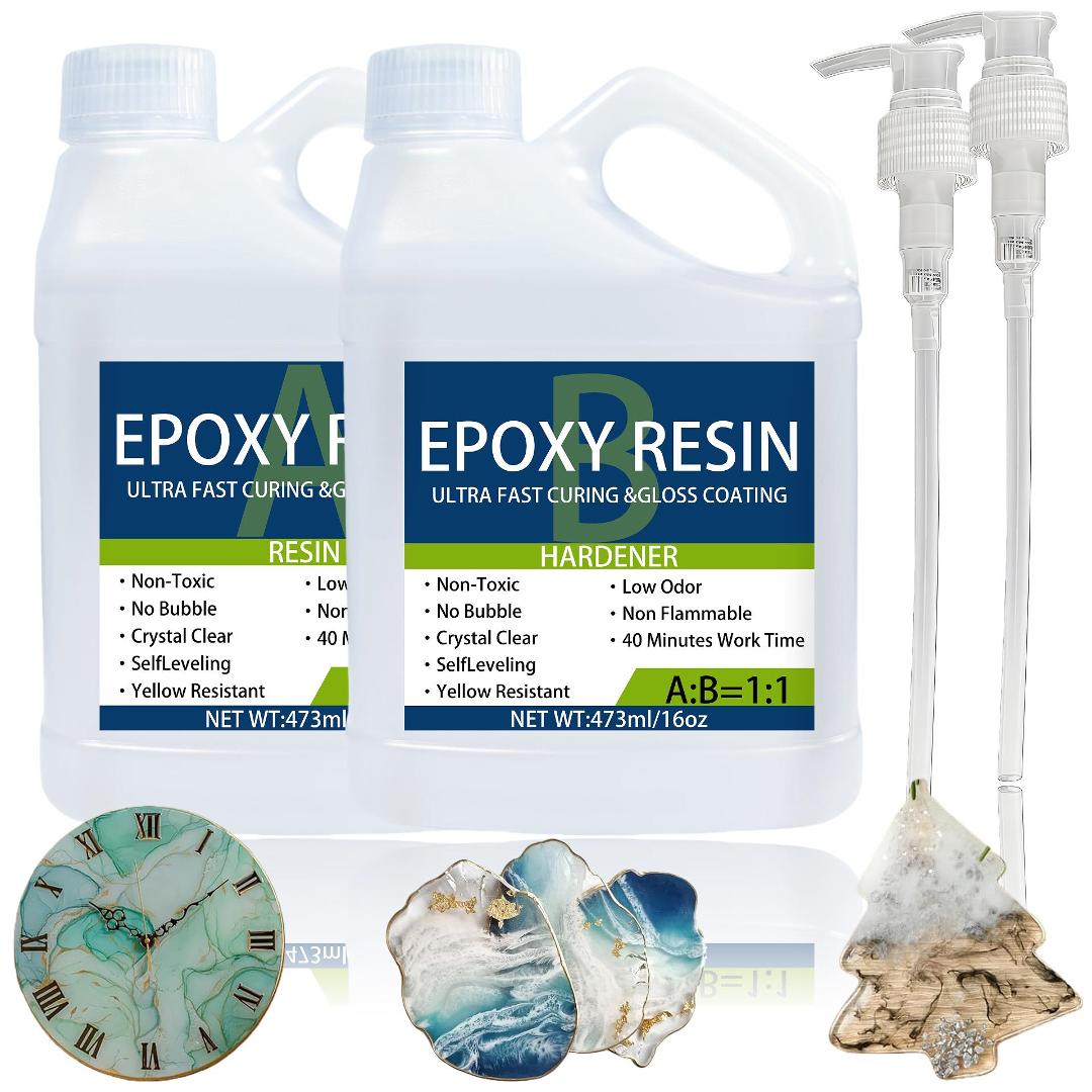 Kit Resin Epoksi 32OZ, Resin S - Resin Art Ratio ulasan dan harga