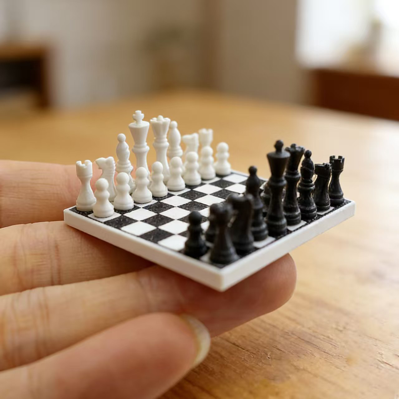 1set/Miniatur set catur hitam  - Resin Art Toys ulasan dan harga