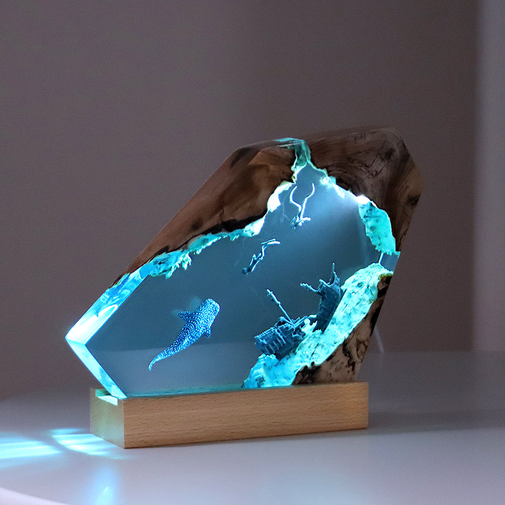Lampu meja kantor kamar tidur  - Resin Art Table Top ulasan dan harga
