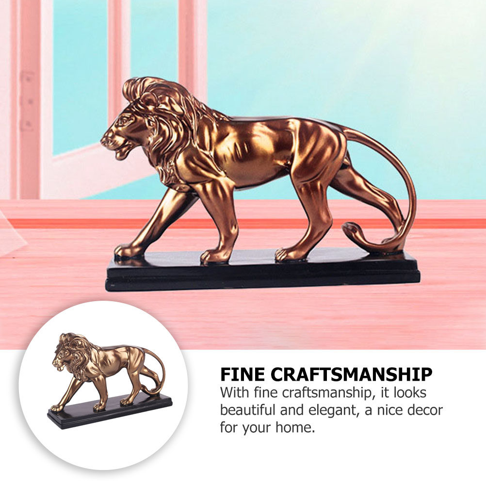 1Pcs Patung Singa Resin Hiasan - Resin Art Table Top ulasan dan harga