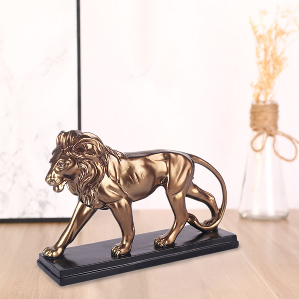 1Pcs Patung Singa Resin Hiasan - Resin Art Table Top ulasan dan harga
