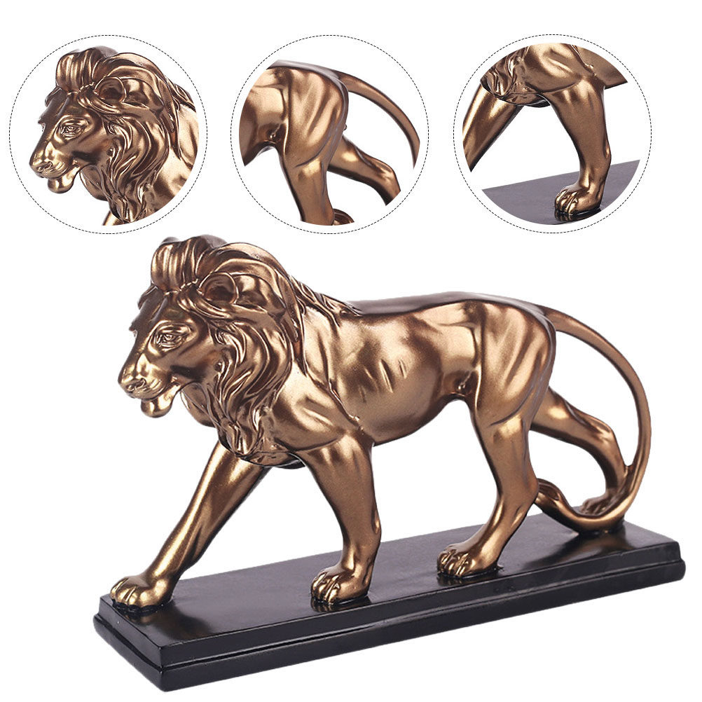 1Pcs Patung Singa Resin Hiasan - Resin Art Table Top ulasan dan harga