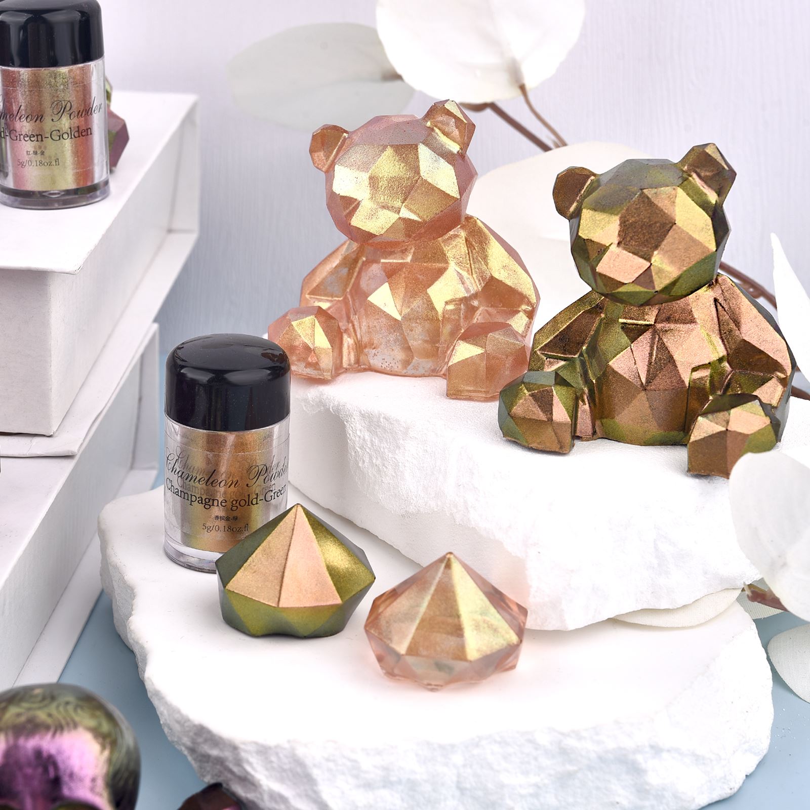 Cermin bunglon Resin pigmen Gl - Glitter Powder Resin ulasan dan harga