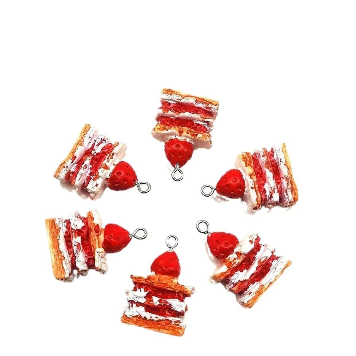 10 Buah Liontin Resin Kue Stro - Resin Art Diy Kit ulasan dan harga