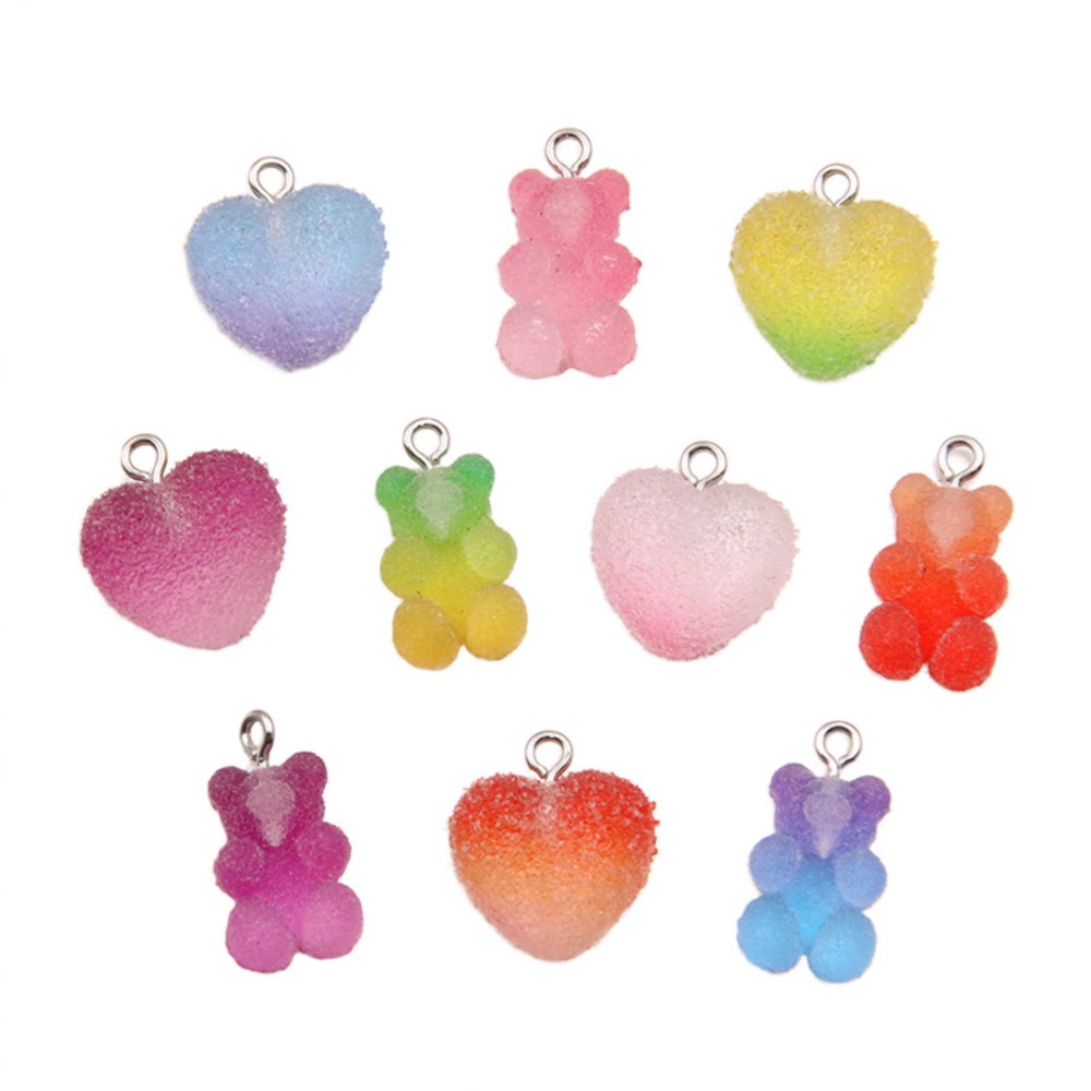 20 Buah Liontin Jimat Hati Bin - Resin Art Diy Kit ulasan dan harga
