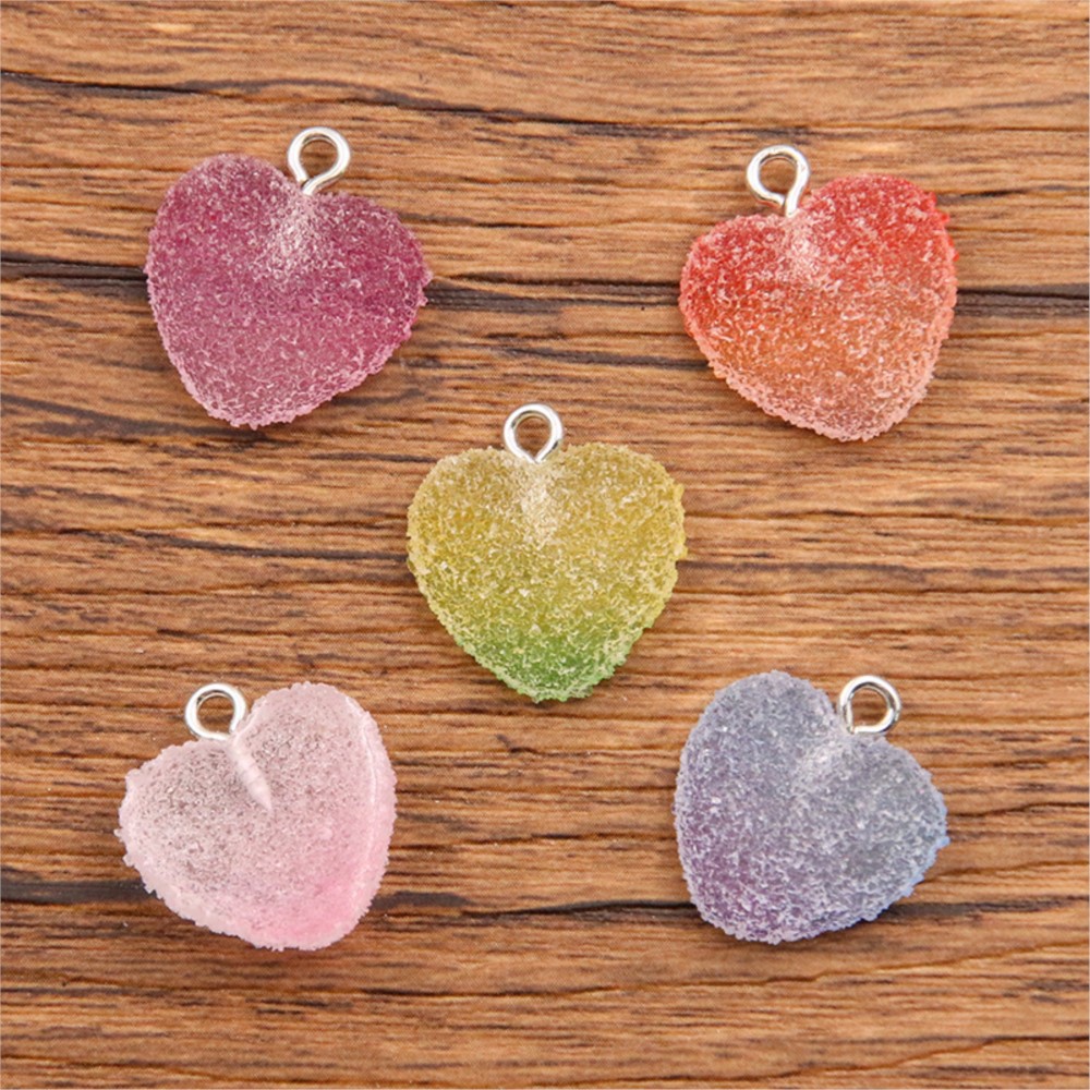 20 Buah Liontin Jimat Hati Bin - Resin Art Diy Kit ulasan dan harga
