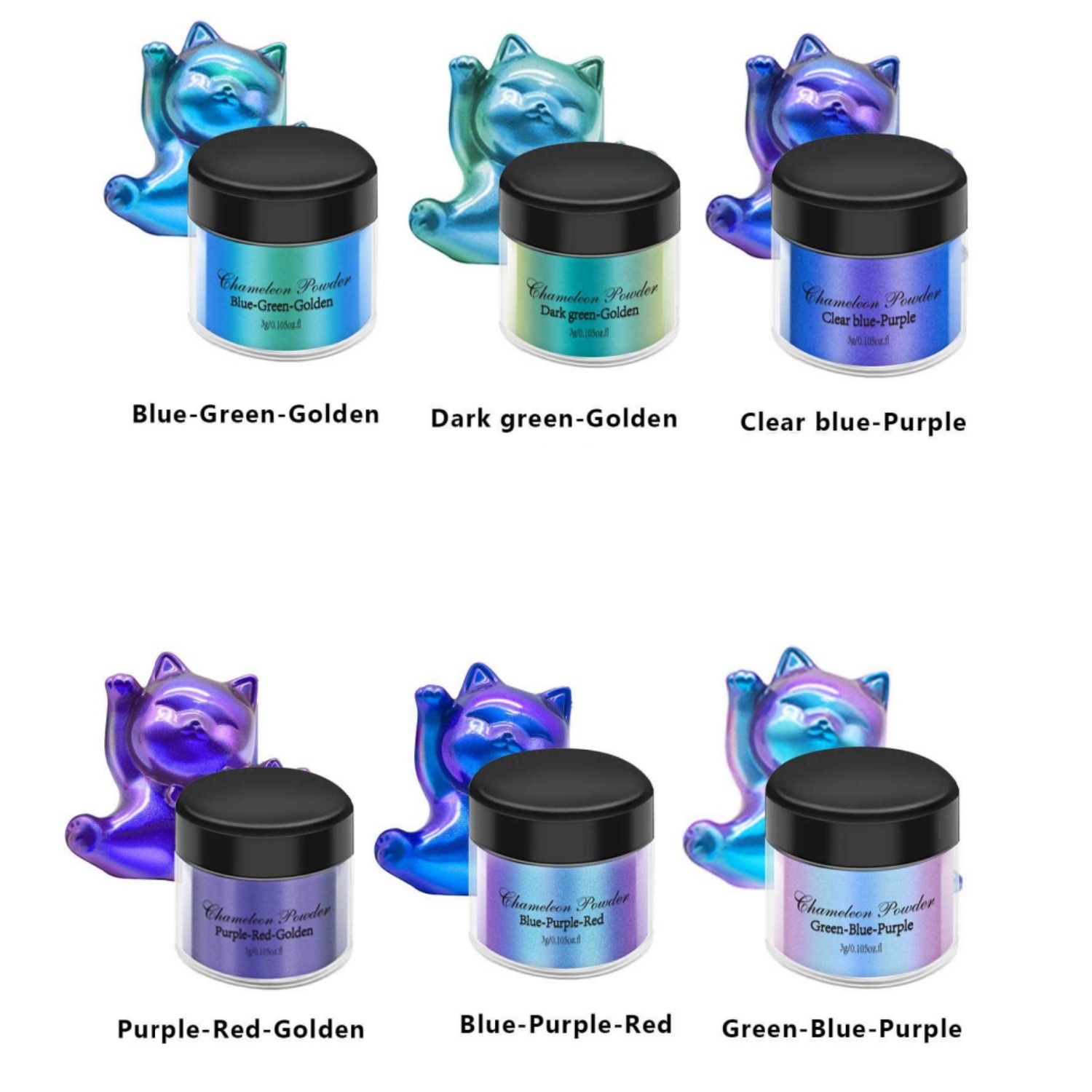 Bubuk cermin ajaib 3g/botol, p - Glitter Powder Resin ulasan dan harga