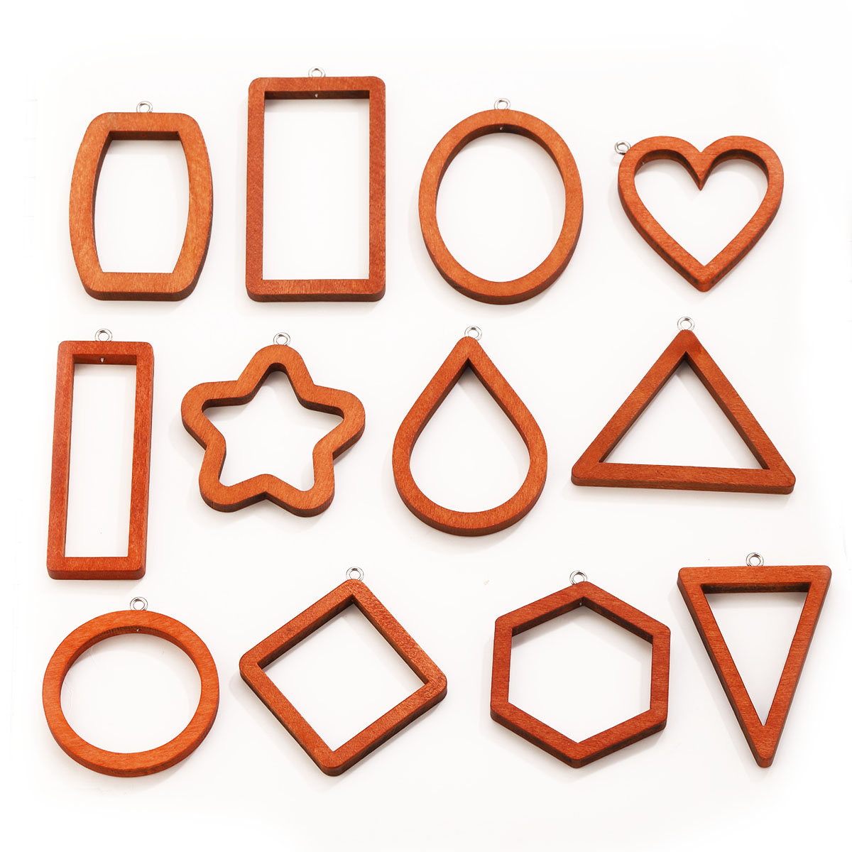 10 Buah Jimat Geometris Kayu S - Resin Art Diy Kit ulasan dan harga